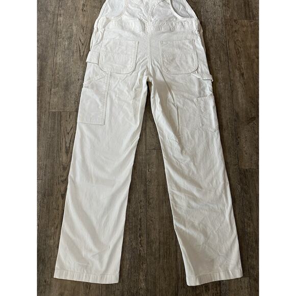 Carhartt LOOSE FIT Size Small 4-6 Canvas Denim Jean Overalls Bibs Pants Knee Pad - Picture 6 of 11